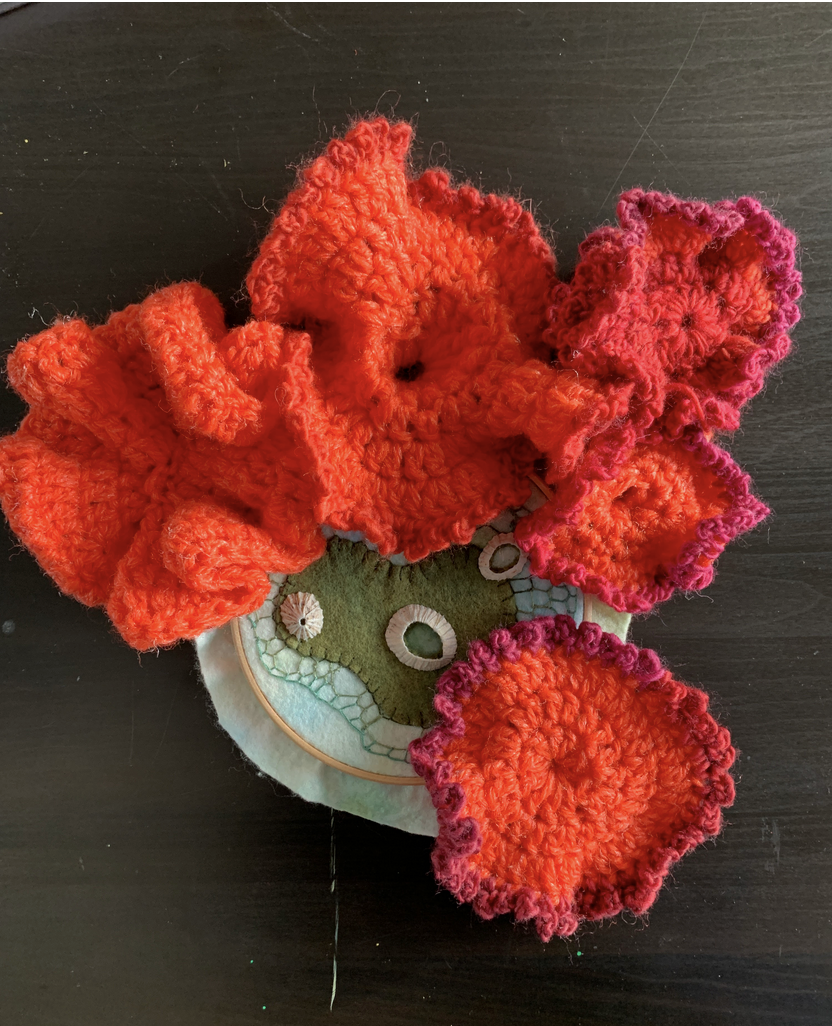 Coral Reef creation in yarn